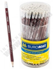  BUROMAX Creion assorti cu benzi şi radieră